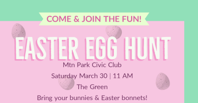 Easter Egg Hunt 03/30 at 11am on the city Green
